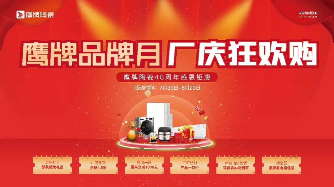 鷹牌品牌月，廠慶狂歡購｜鷹牌陶瓷48周年感恩鉅惠活動火熱開啟！(圖3)