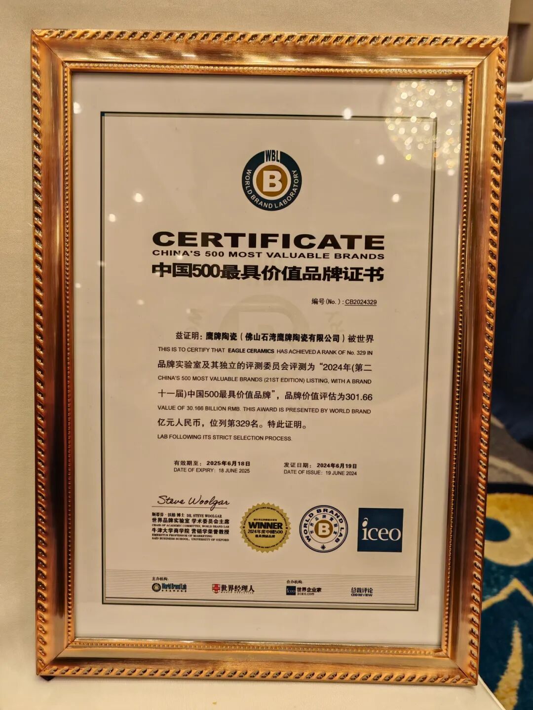 榮耀時(shí)刻｜鷹牌陶瓷榮獲2024中國(guó)陶瓷品牌大會(huì)“年度領(lǐng)軍品牌”獎(jiǎng)項(xiàng)！(圖16)